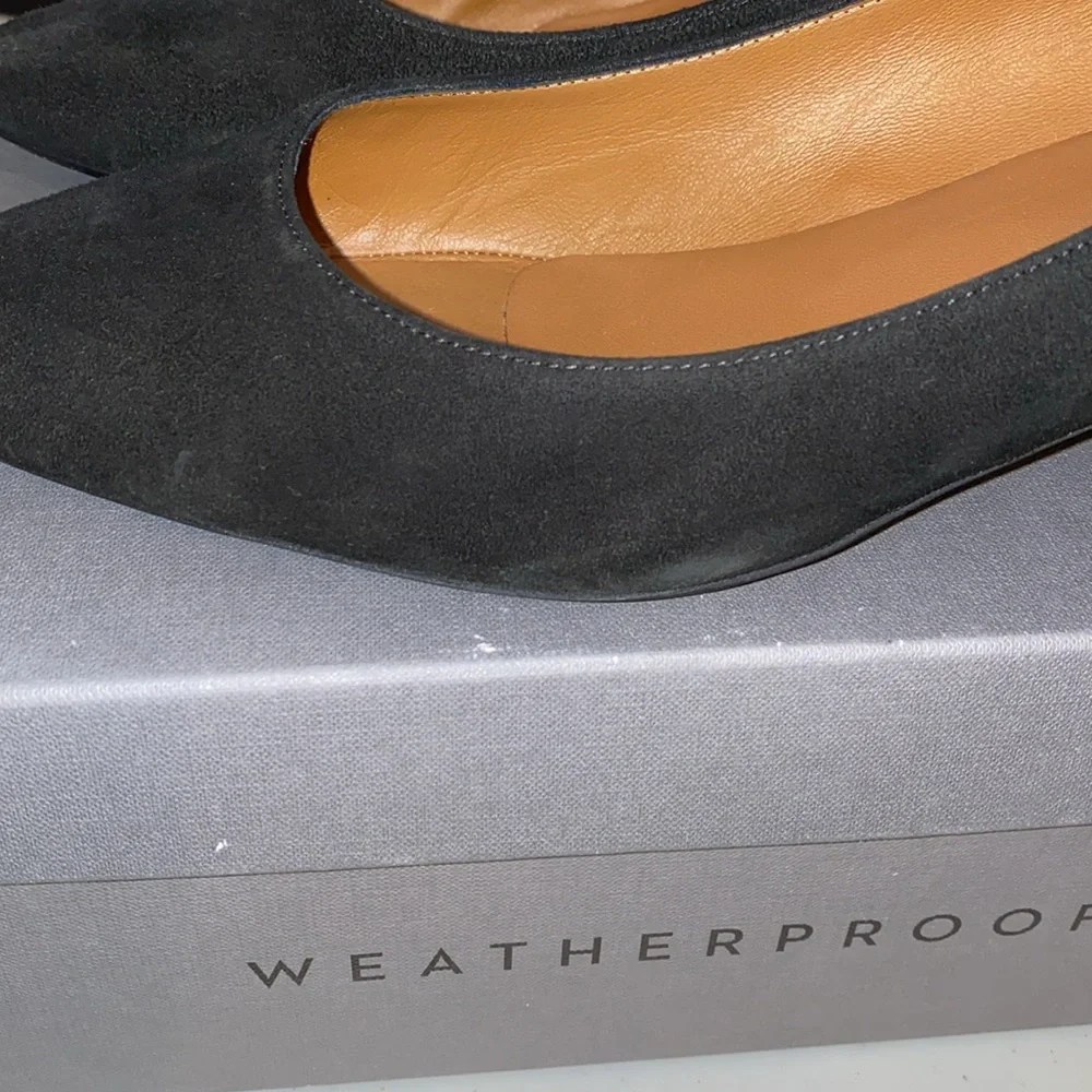 Black Suede Shoes Pasha Pump, Size 10.5
